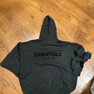 NWT Fear of God Essentials Black Hoodie (Small)